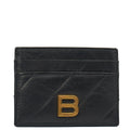 Balenciaga Card Holder Neo Classic Card Holder in Black, Leather — Front View
