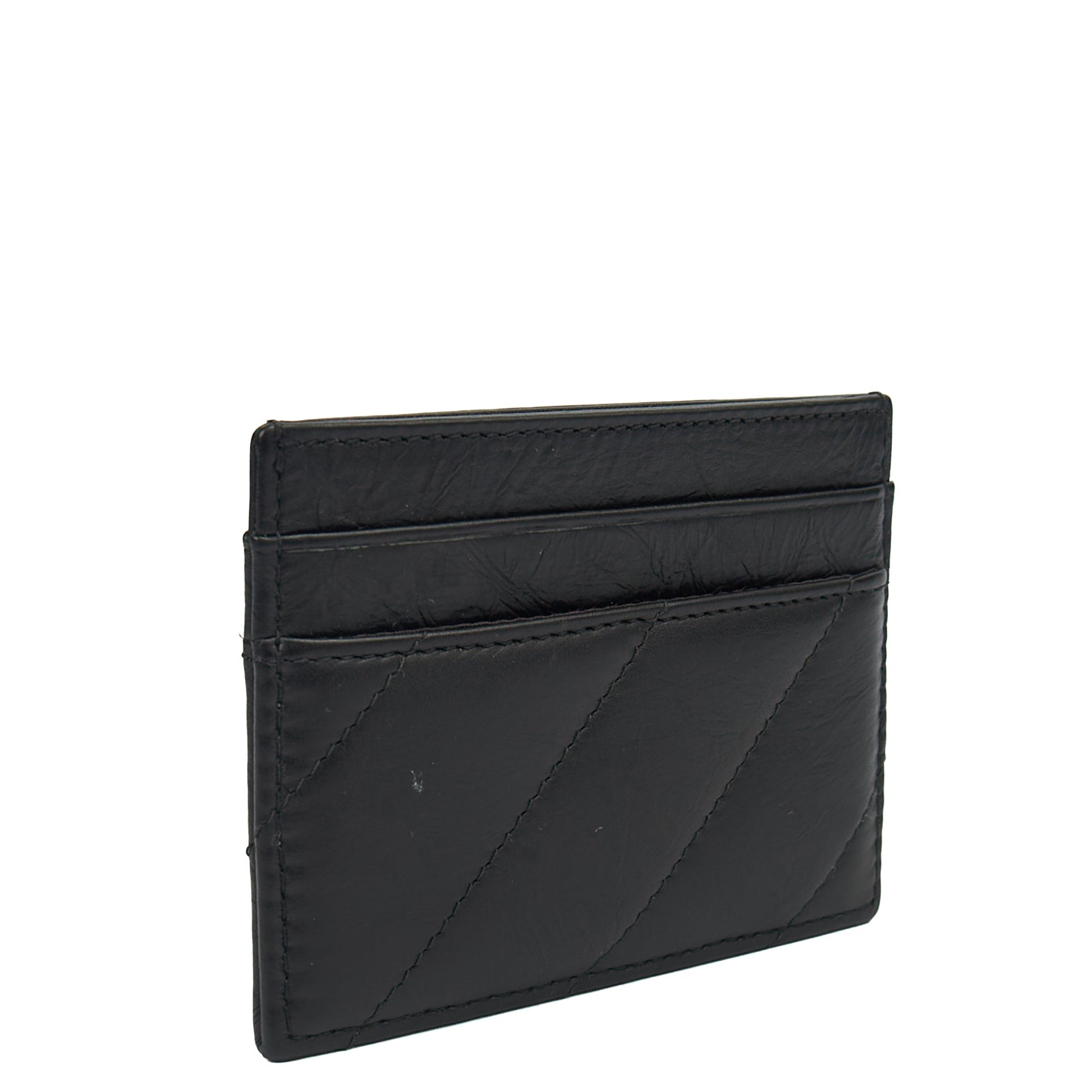 Balenciaga Card Holder Neo Classic Card Holder in Black, Leather — Side View