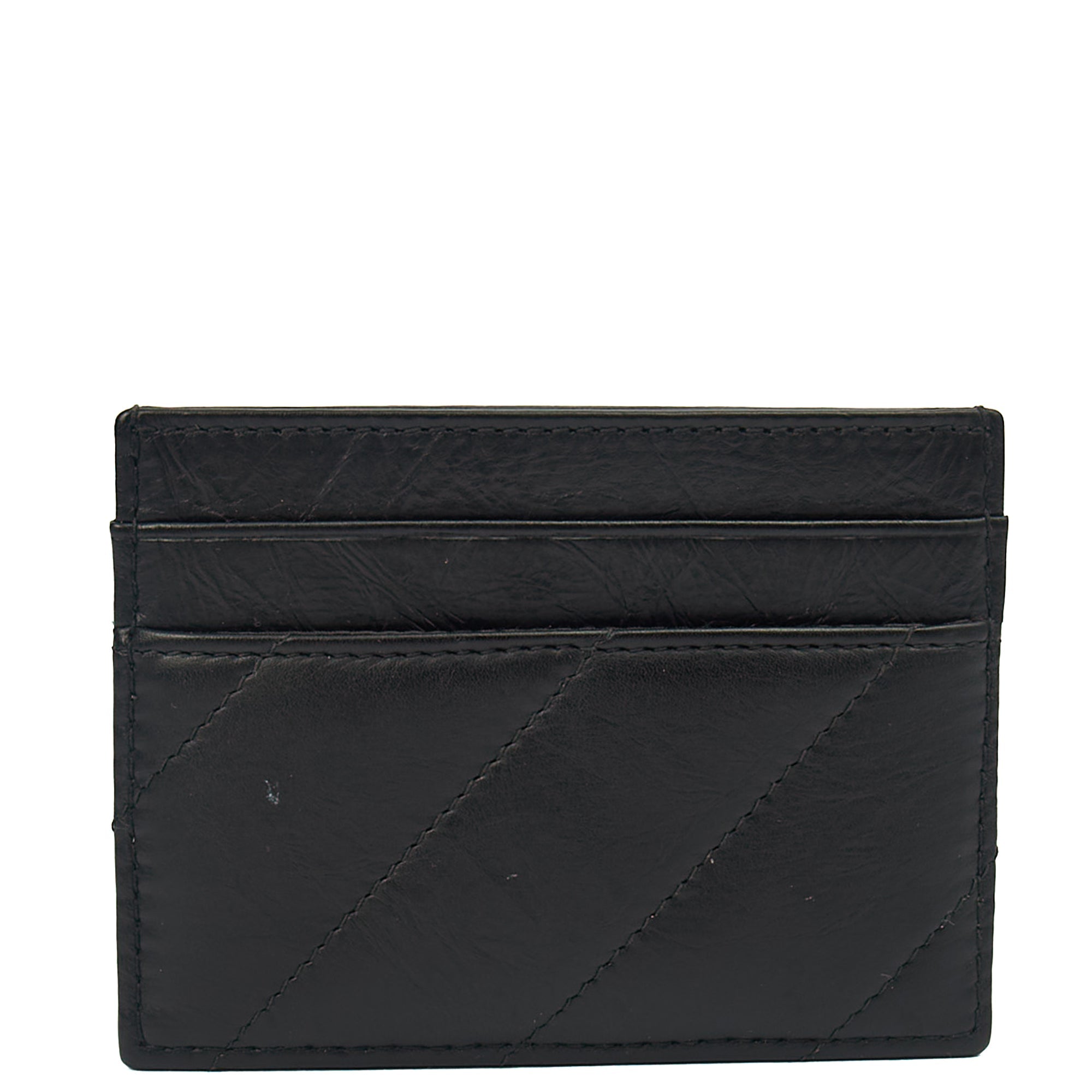 Balenciaga Card Holder Neo Classic Card Holder in Black, Leather — Back View