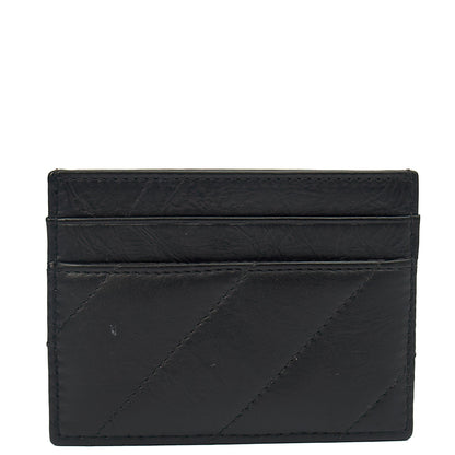 Balenciaga Card Holder Neo Classic Card Holder in Black, Leather — Back View