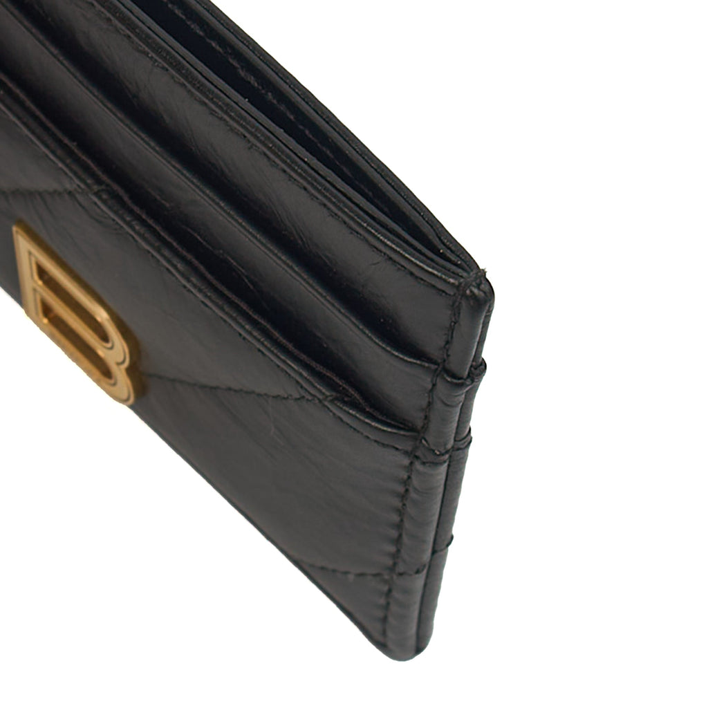 Balenciaga Card Holder Neo Classic Card Holder in Black, Leather — Top View
