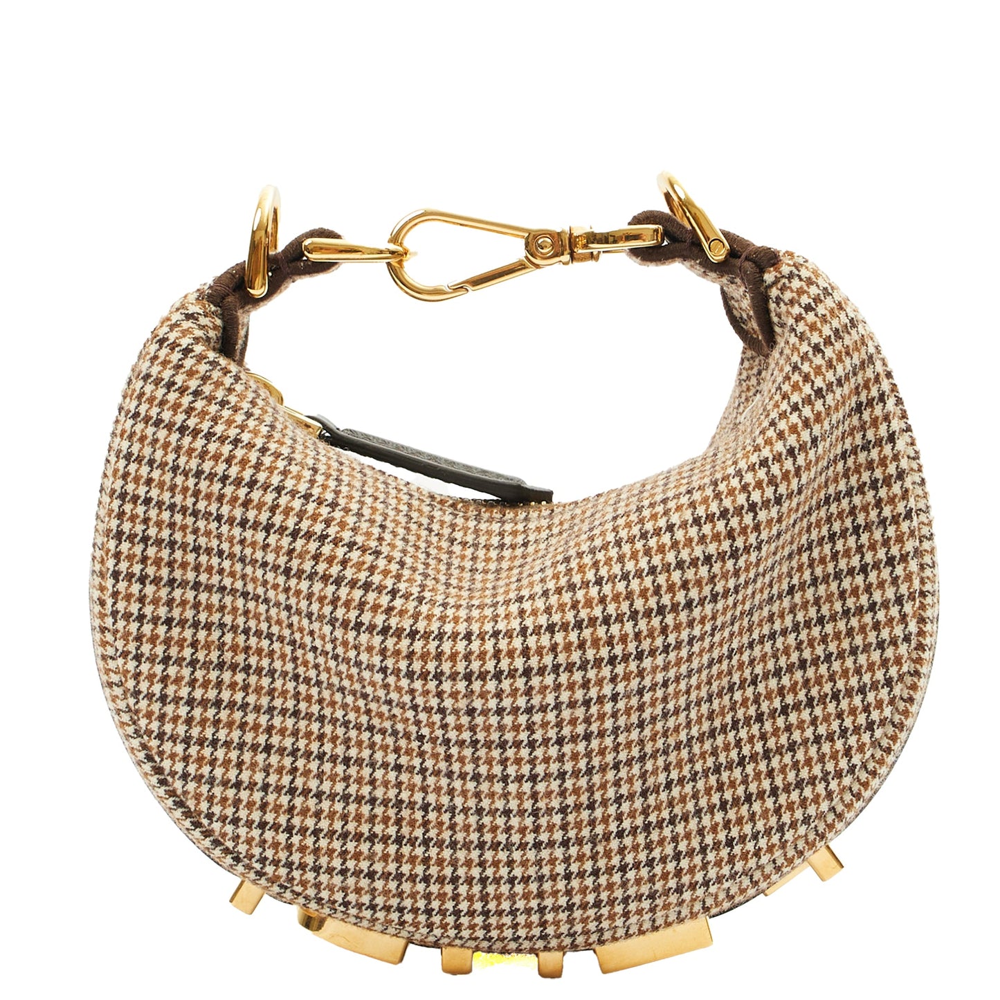 Fendi Mini Bag Fendigraphy - Nano in Brown, Fabric — Back View