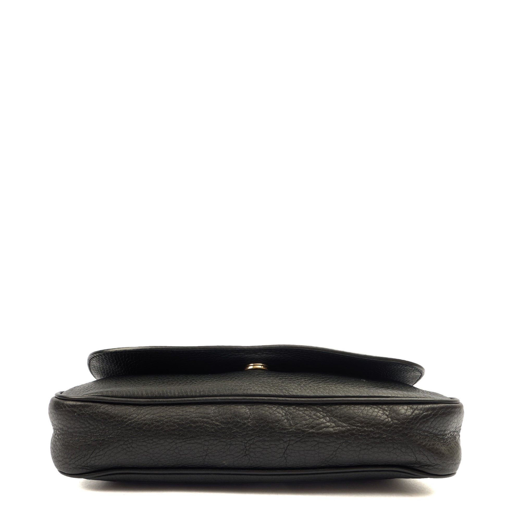 Gucci Cross Body Soho Chain Shoulder Bag in Black, Leather — Top View
