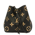 Louis Vuitton Bucket Bag NeoNoe MM Bucket in Black, Empreinte Leather — Front View