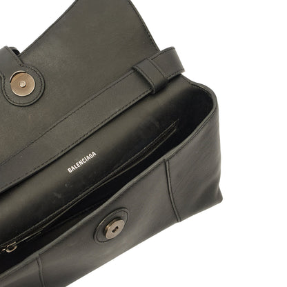 Balenciaga Shoulder Bag Downtown - Small in Black, Leather — Detail View