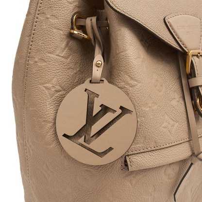 Louis Vuitton Backpack Montsouris MM in Tourtelle, Leather — Lifestyle View