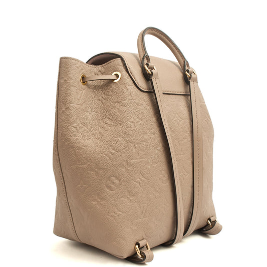 Louis Vuitton Backpack Montsouris MM in Tourtelle, Leather — Side View