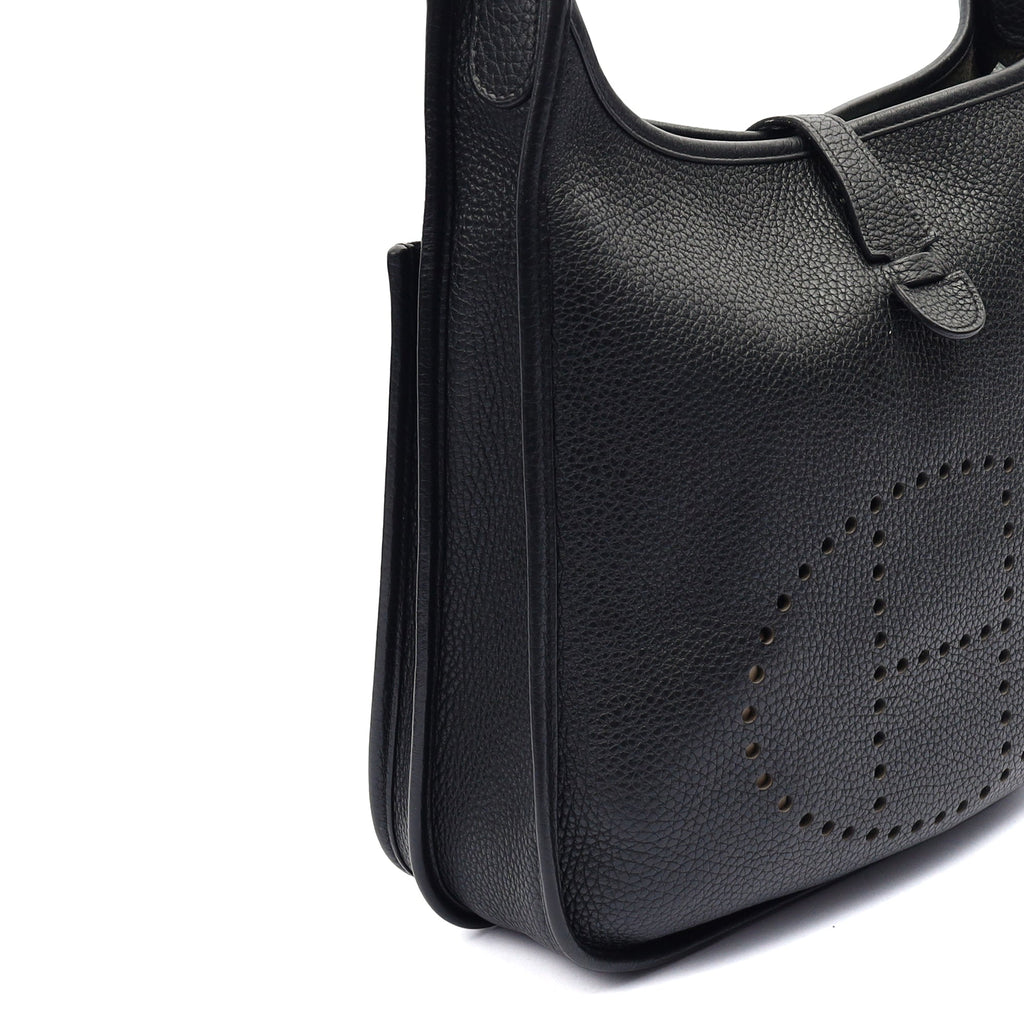 Hermes Evelyne 29 in Black, Clemence Leather — Alternate View 22