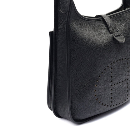 Hermes Evelyne 29 in Black, Clemence Leather — Alternate View 22