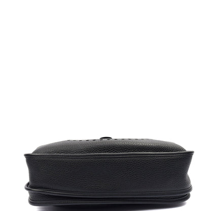 Hermes Evelyne 29 in Black, Clemence Leather — Top View