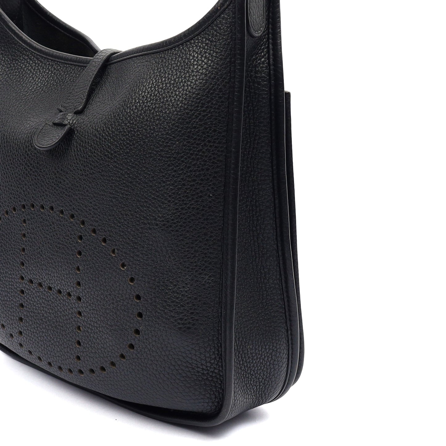 Hermes Evelyne 29 in Black, Clemence Leather — Alternate View 11