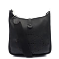 Hermes Evelyne 29 in Black, Clemence Leather — Front View