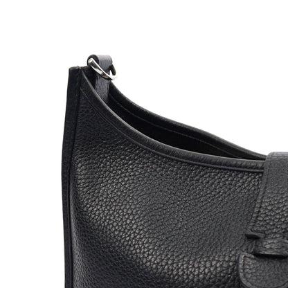Hermes Evelyne 29 in Black, Clemence Leather — Alternate View 19