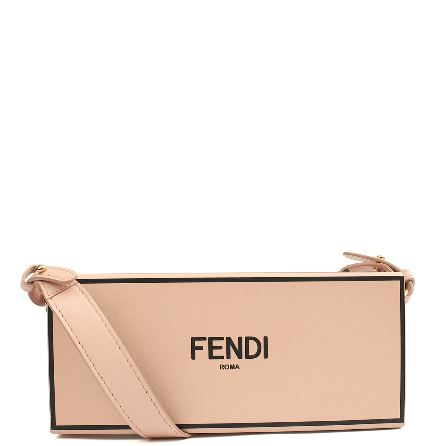 Fendi Cross Body Vertical Box Bag in Pink, Leather — Front View