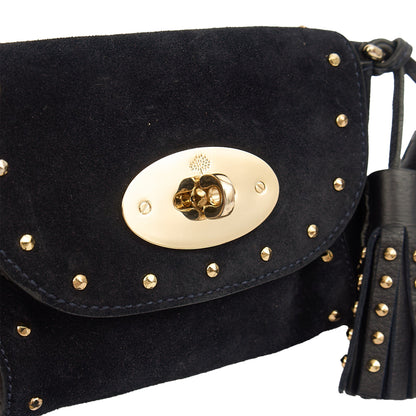 Mulberry Mini Bag Lily - Mini  in Navy, Suede — Lifestyle View