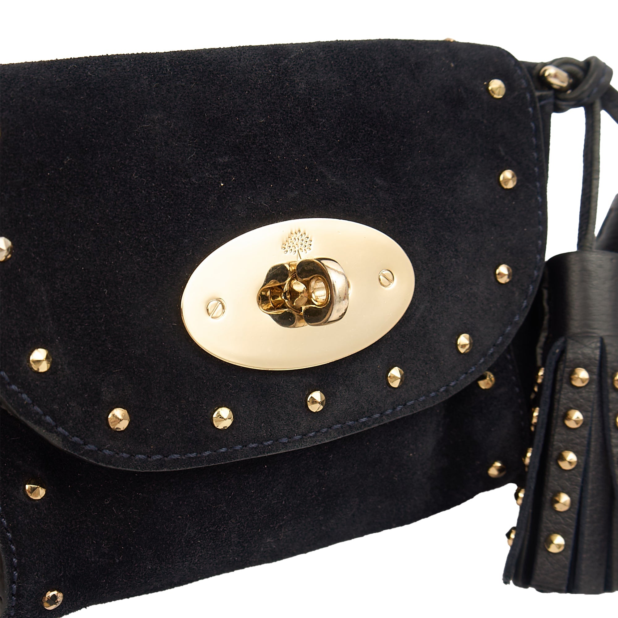 Mulberry Mini Bag Lily - Mini  in Navy, Suede — Alternate View 11