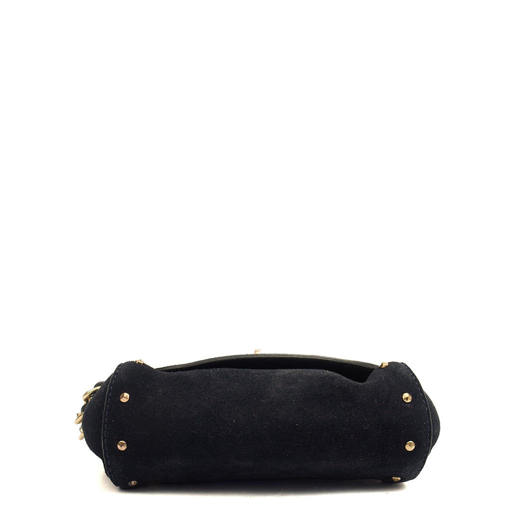 Mulberry Mini Bag Lily - Mini  in Navy, Suede — Back View
