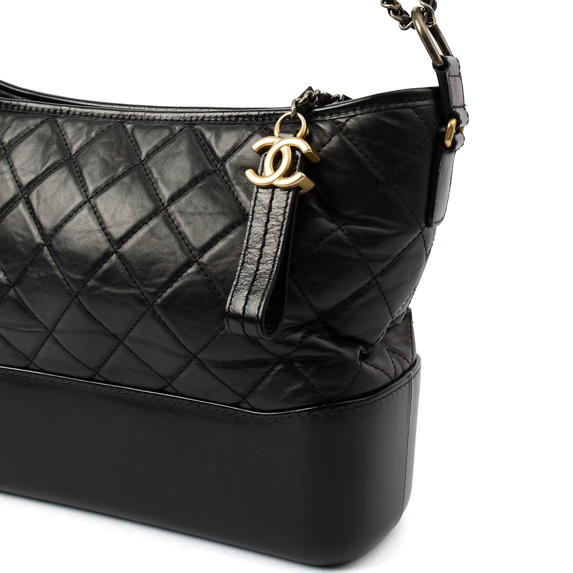 Chanel Tote Gabrielle Hobo - Large in Black, Calfskin Leather — Alternate View 8