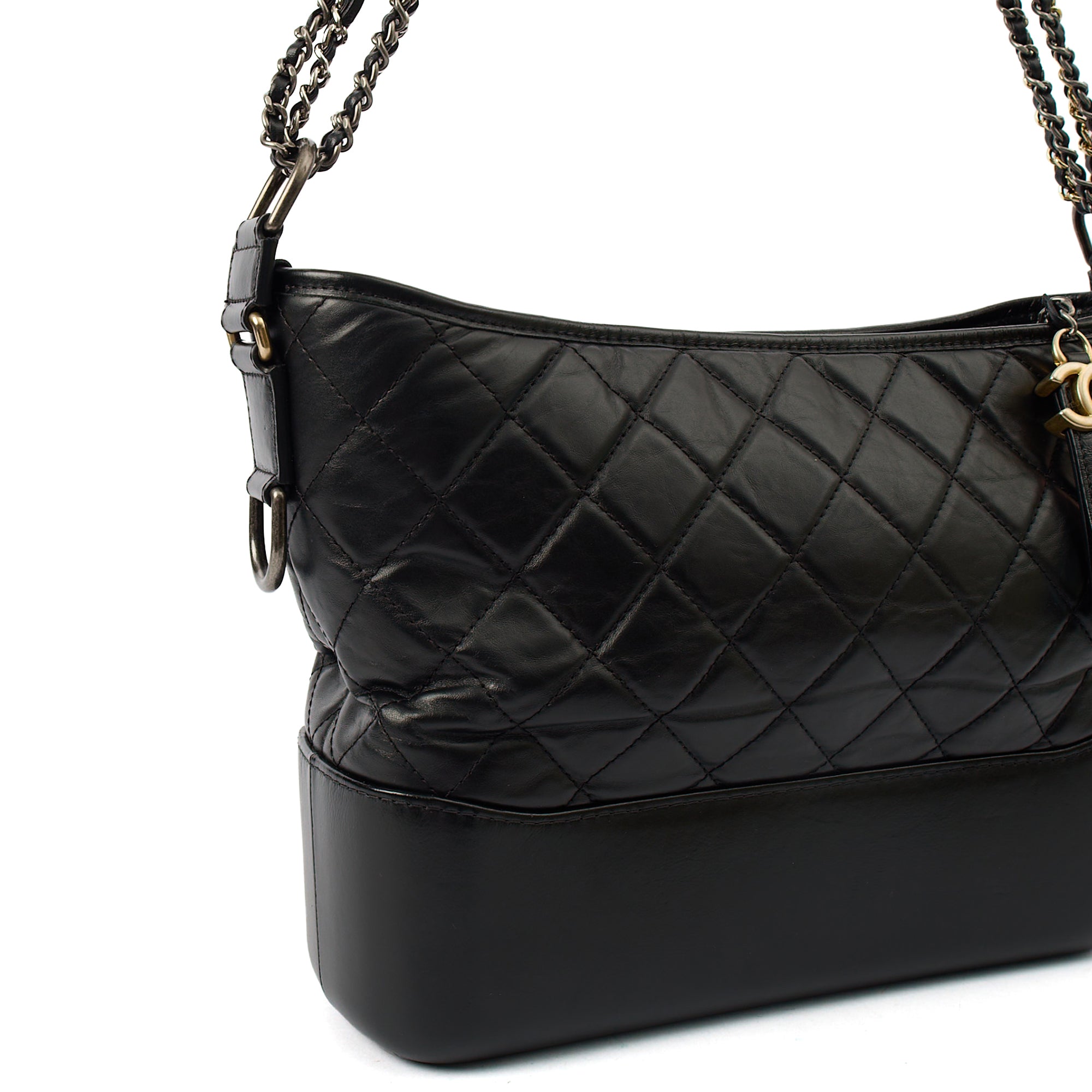 Chanel Tote Gabrielle Hobo - Large in Black, Calfskin Leather — Lifestyle View