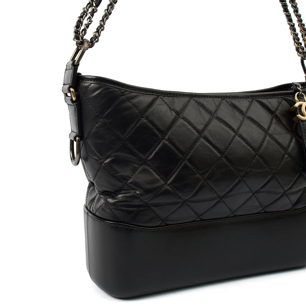 Chanel Tote Gabrielle Hobo - Large in Black, Calfskin Leather — Alternate View 17