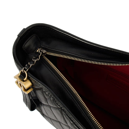 Chanel Tote Gabrielle Hobo - Large in Black, Calfskin Leather — Alternate View 9