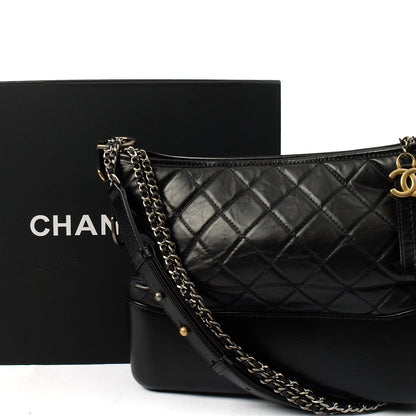 Chanel Tote Gabrielle Hobo - Large in Black, Calfskin Leather — Alternate View 13