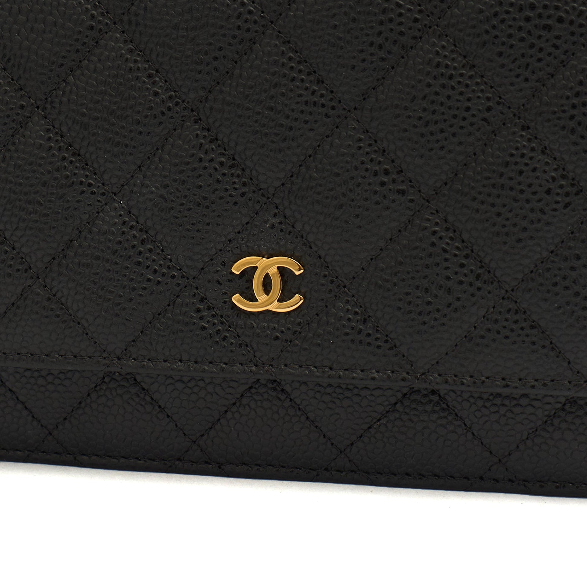 Chanel Cross Body Wallet on Chain in Black, Caviar Leather — Alternate View 7