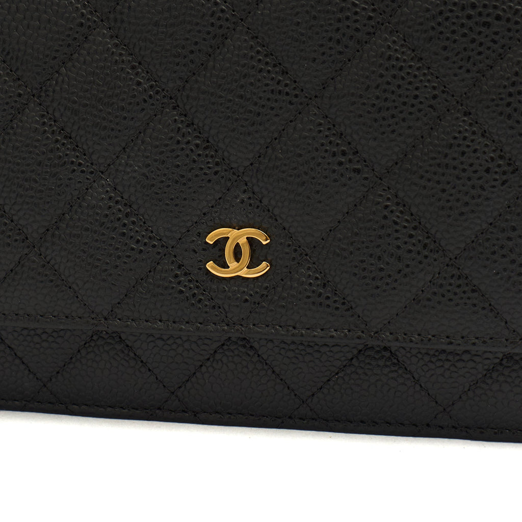 Chanel Cross Body Wallet on Chain in Black, Caviar Leather — Alternate View 16