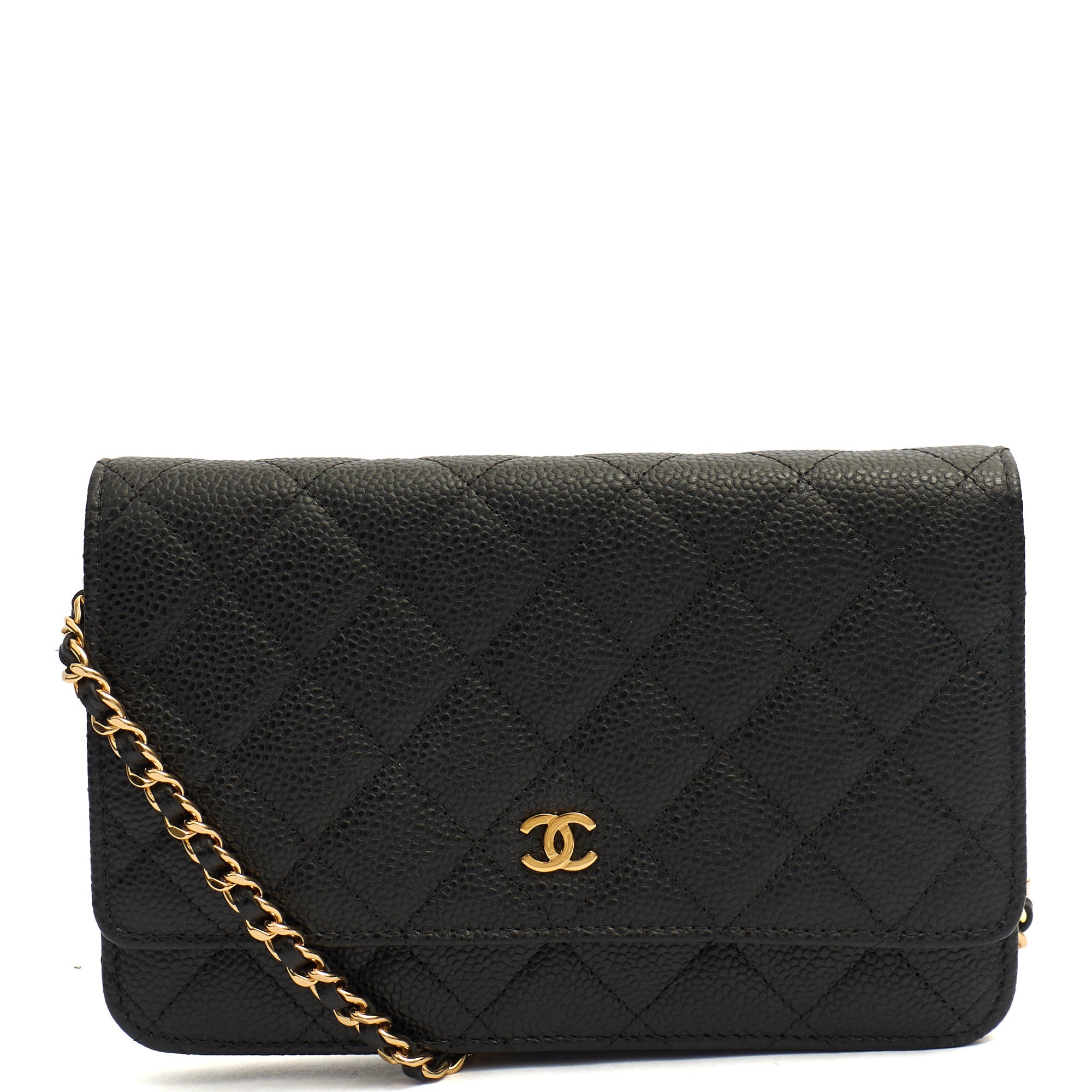 Chanel Cross Body Wallet on Chain in Black, Caviar Leather — Alternate View 10