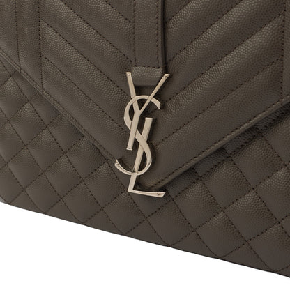 Saint Laurent Cross Body Envelope - Medium in Black, Leather — Lifestyle View