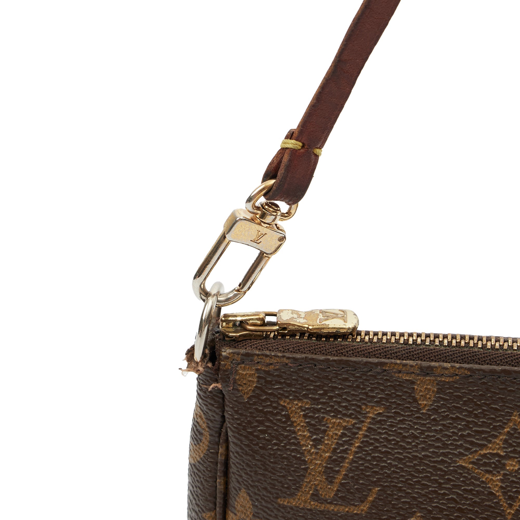 Louis Vuitton Shoulder Bag Pochette Accessoires in Monogram, Canvas — Lifestyle View