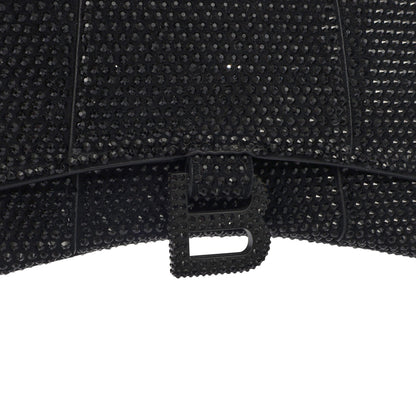 Balenciaga Tote Hourglass Top Handle Small in Black, Fabric — Lifestyle View