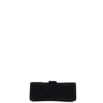 Balenciaga Tote Hourglass Top Handle Small in Black, Fabric — Top View