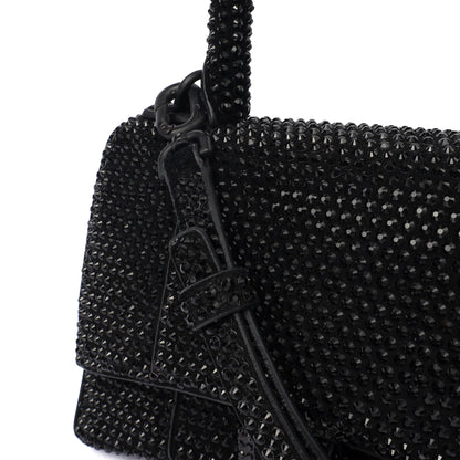 Balenciaga Tote Hourglass Top Handle Small in Black, Fabric — Detail View