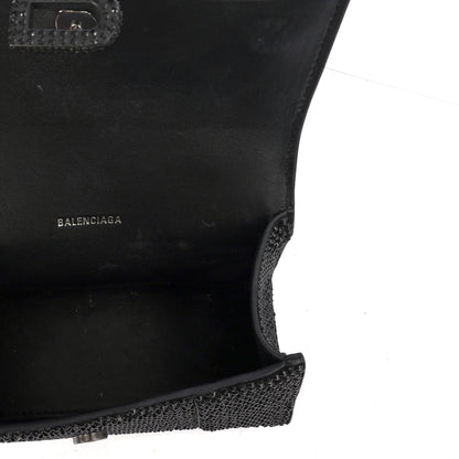 Balenciaga Tote Hourglass Top Handle Small in Black, Fabric — Alternate View 7
