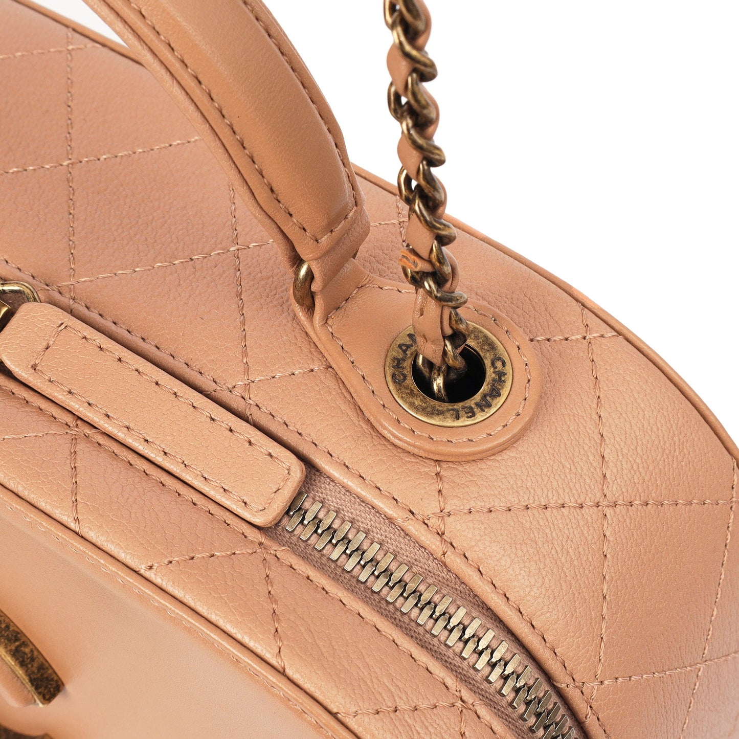 Chanel Cross Body Vanity Case in Brown, Leather — Alternate View 17