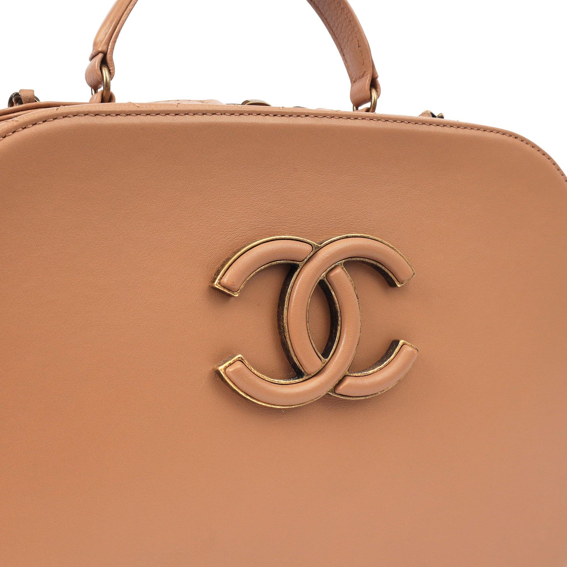 Chanel Cross Body Vanity Case in Brown, Leather — Lifestyle View