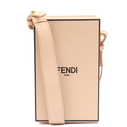 Fendi Cross Body Vertical Box Bag in Pink, Leather — Front View