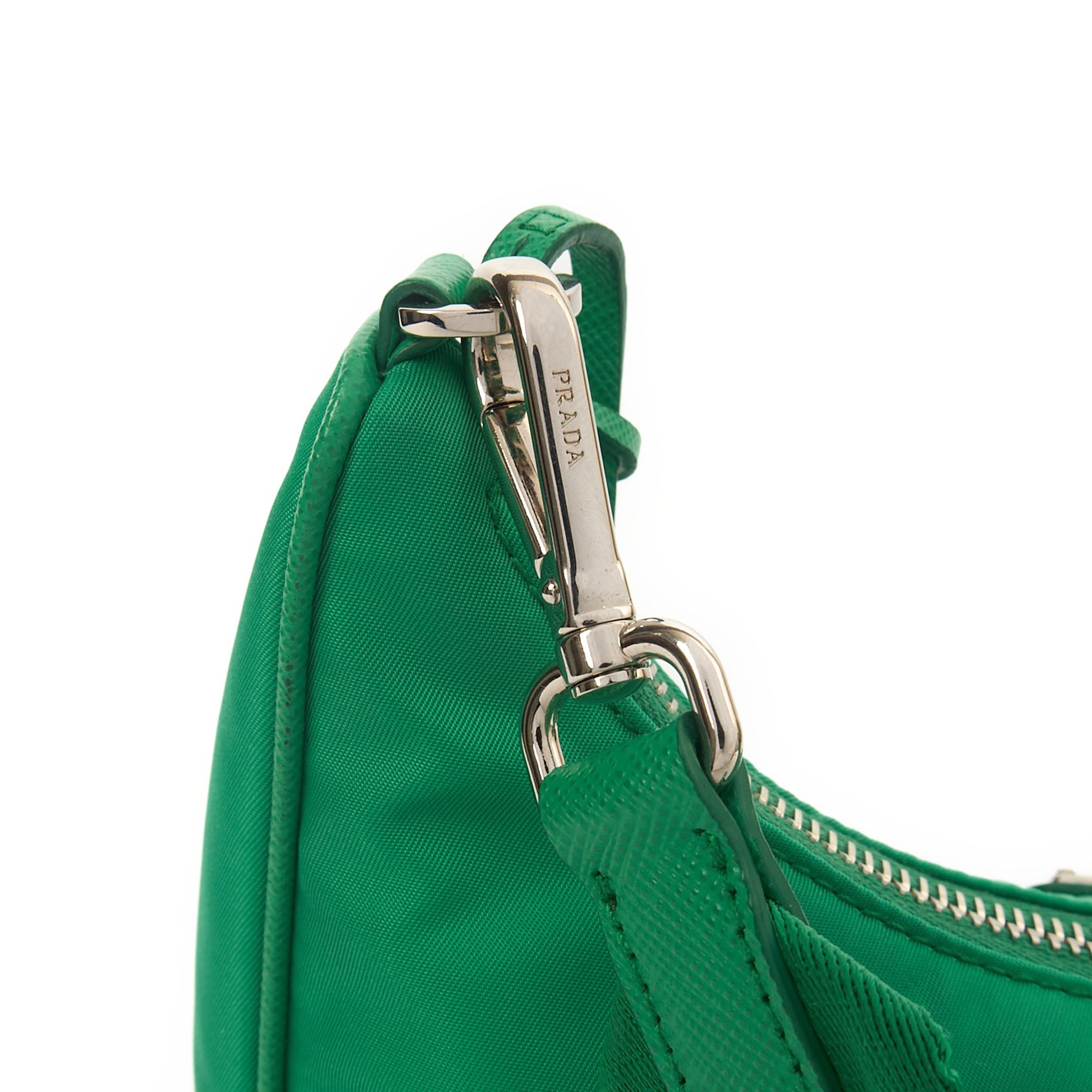 Prada Cross Body Re-Edition 2000 Shoulder Bag in Green, Nylon — Alternate View 12