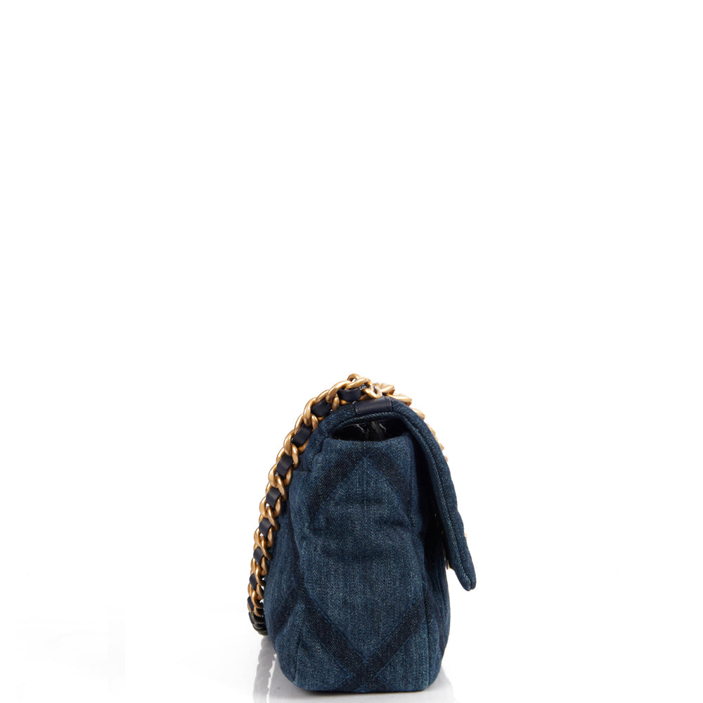 Chanel Shoulder Bag Chanel 19 in Navy, Fabric — Alternate View 29