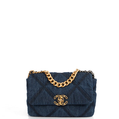 Chanel Shoulder Bag Chanel 19 in Navy, Fabric — Alternate View 27