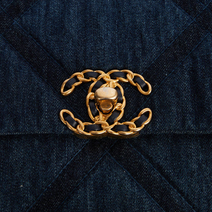 Chanel Shoulder Bag Chanel 19 in Navy, Fabric — Alternate View 8