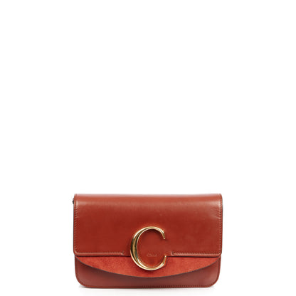 Chloe Shoulder Bag Chloe C - Small in Red, Calfskin Leather — Alternate View 19