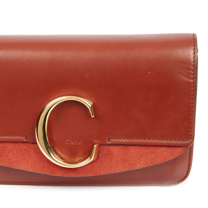 Chloe Shoulder Bag Chloe C - Small in Red, Calfskin Leather — Alternate View 7