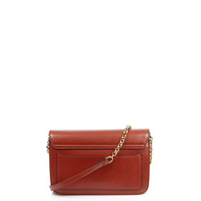 Chloe Shoulder Bag Chloe C - Small in Red, Calfskin Leather — Top View
