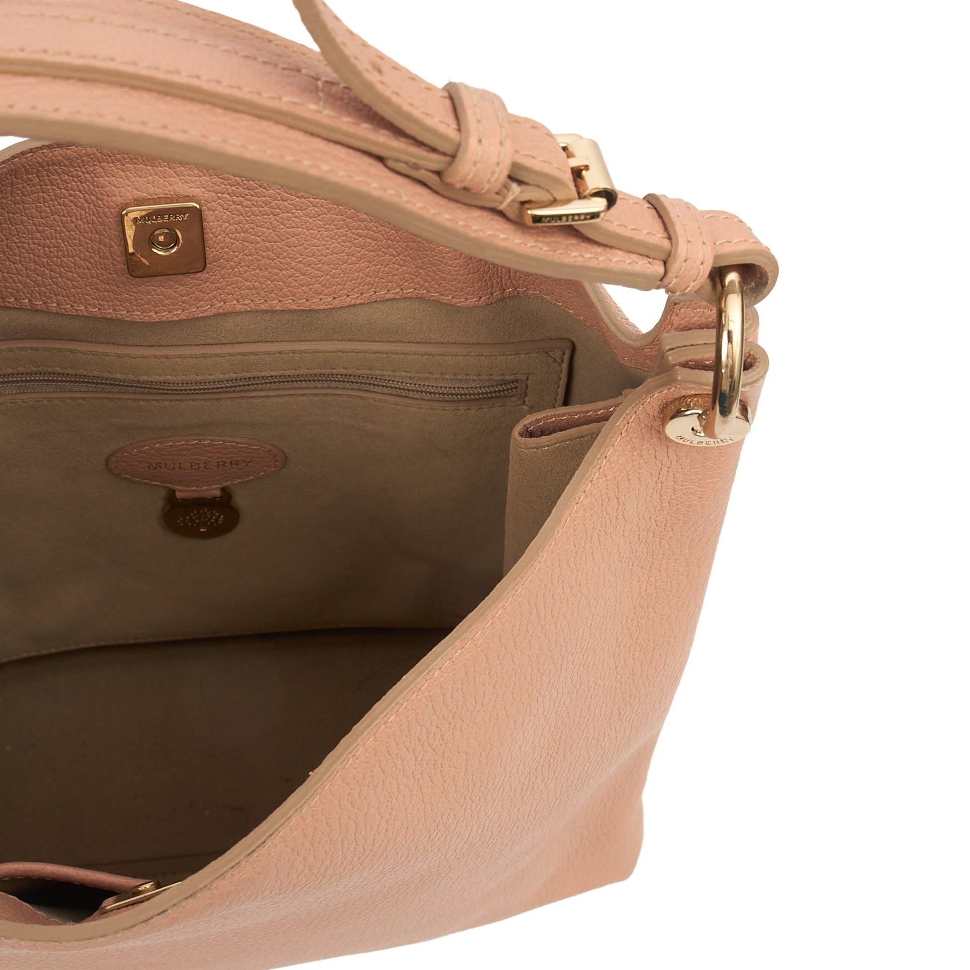 Mulberry Shoulder Bag Freya in Rose Petal, Leather — Detail View