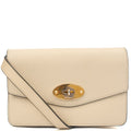 Mulberry Cross Body Darley Shoulder Bag  in Neutral, Calfskin Leather — Front View
