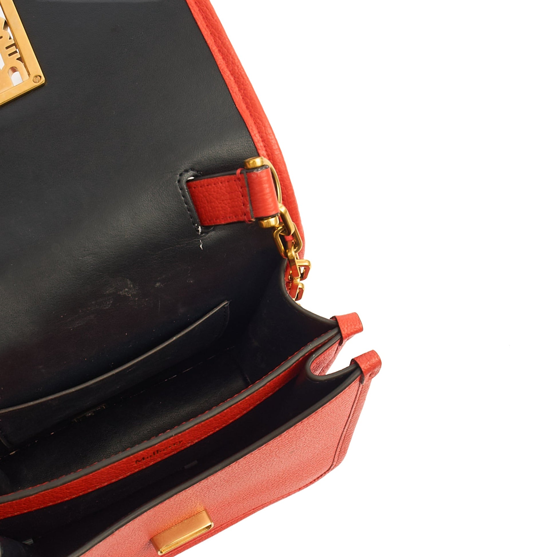 Mulberry Cross Body Sadie - Square in Orange, Calfskin Leather — Detail View