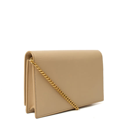 Saint Laurent Cross Body Kate Small Tassel in Neutral, Calfskin Leather — Back View