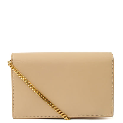 Saint Laurent Cross Body Kate Small Tassel in Neutral, Calfskin Leather — Top View